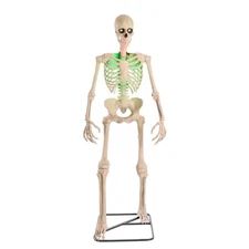 6.5 Ft. Grave & Bones Animated LED App Controlled Ultra Skelly with Lifeeyes LCD