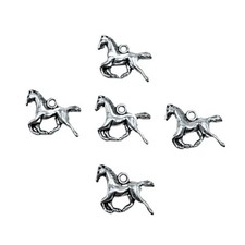 5 Horse Charms Stallion Pendants Jewelry Making Supplies Bulk Gift Craft Charm