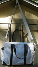Pottery Barn Kids Gray Herringbone Classic Diaper Bag  Cubs Accessory EUC