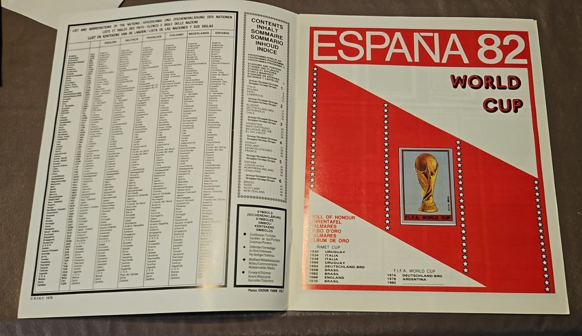 1982 World Cup Spain 1982 Sticker Album Panini Complete Magazine