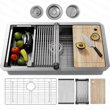 30"/33" Stainless Steel Undermount Kitchen Sink Single/Double Bowl Multiple Size