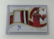 Panini Immaculate Collection Dalen Terry Rookie RC Bulls /50 On Card Autograph
