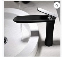 Vessel Sink Faucet Black Tall Bathroom Faucet Modern Single Handle B...