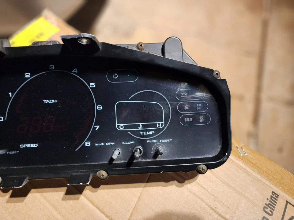 Nissan NX 1993 Digital Cluster 165029 millas transmisión automática 1,6 L OEM Foto 4 de 4