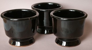 Keramikschalen Keramikschüsseln Dipschale schwarz 9 cm 150 ml 3 Stk.