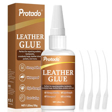 Leather Glue, 35G Heavy Duty Super Strong Clear Glue, Waterproof Flexible Adhesi