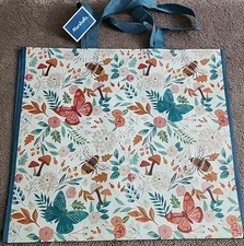 Marshalls - Butterflies, Bees & Mushrooms -Large Reusable Shopping Tote Eco Bag
