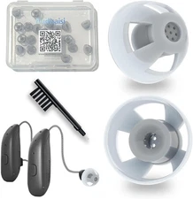 Audisaisi 20pc GN Resound Open Hearing Aid Domes Medium, 8mm Silicone Breathable