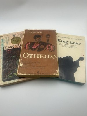 Vintage Shakespeare Paperback Lot Macbeth Othello King Lear Laurel Bantam Set