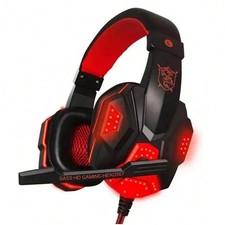 3.5mm Wired Gaming Headset, Mic  LED, Noise Isolation, Volume Control