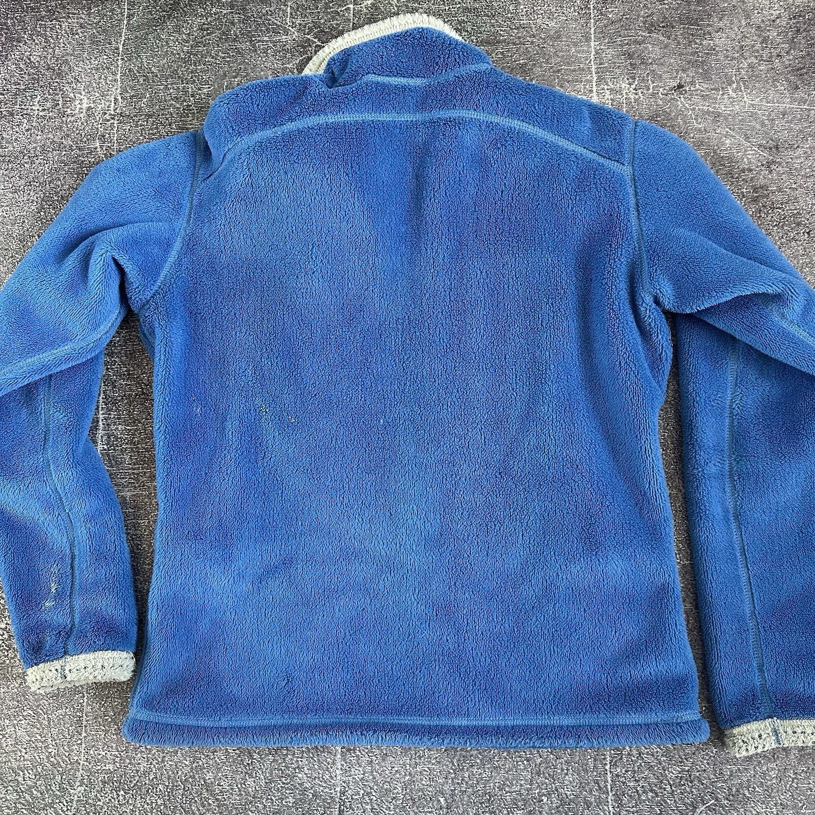 Women's Vintage Y2K Patagonia R4 Regulator Fleece Blue Gray Zip Up Jacket Sz M thumbnail 4