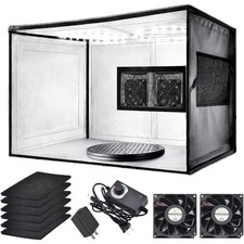 Airbrush Spray Booth with Dual Exhaust Fans,Portable Airbrush Paint Booth
