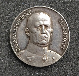 Silbermedaille Generalleutnant Ludendorff 1915 1. Weltkrieg Zetzmann 2129