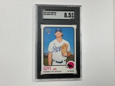 2022 Topps Heritage Bobby Witt JR. #520 Player Icon Color Swap Var. SGC 8.5