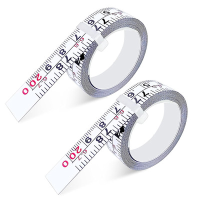 2 Pack Self-Adhesive Measuring Tape, 78 Inch/200Cm Steel Peel & Stick Tape Measu