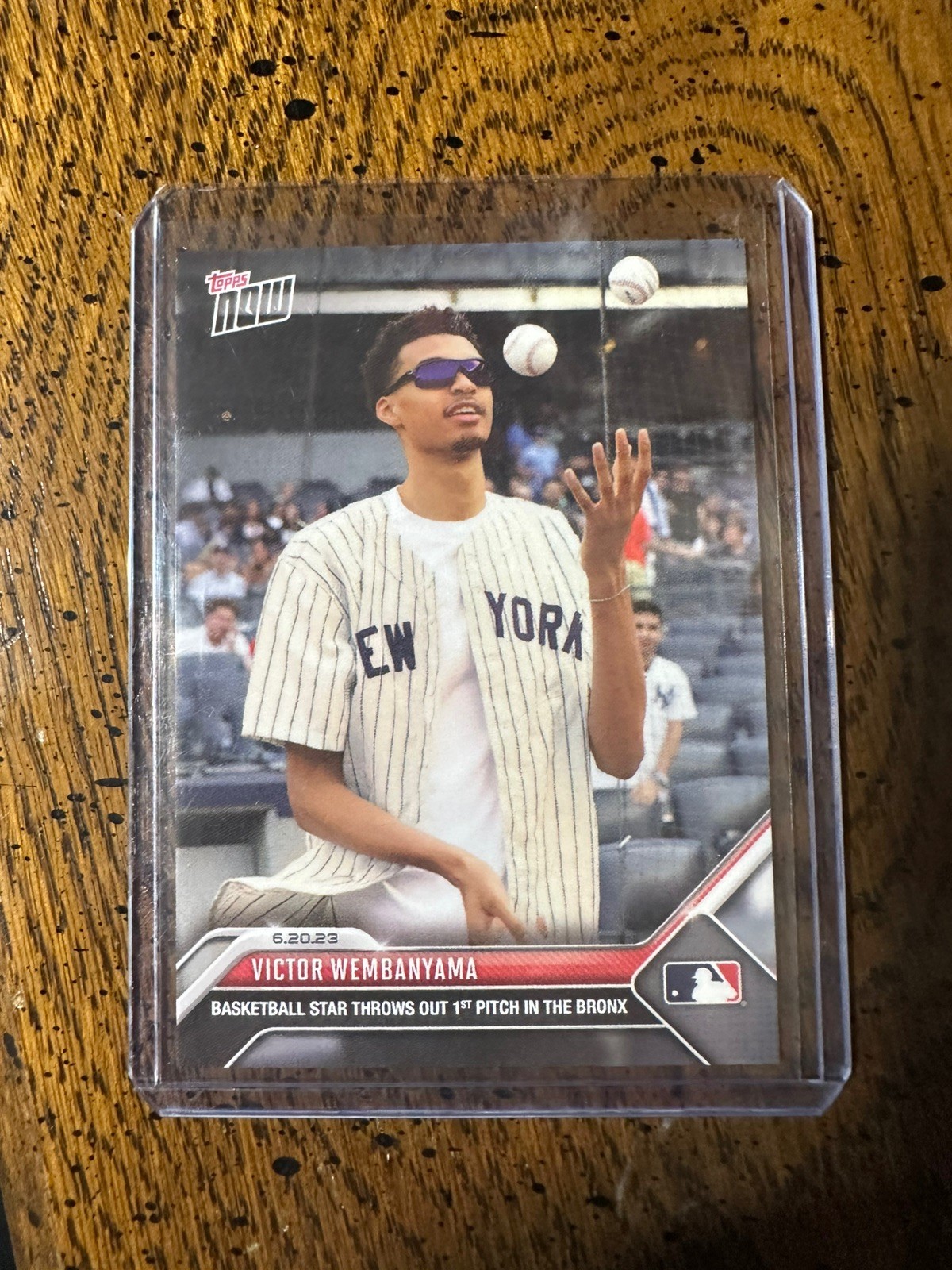 2023 Topps Now Victor Wembanyama First Pitch Yankees Spurs #472 (RC)