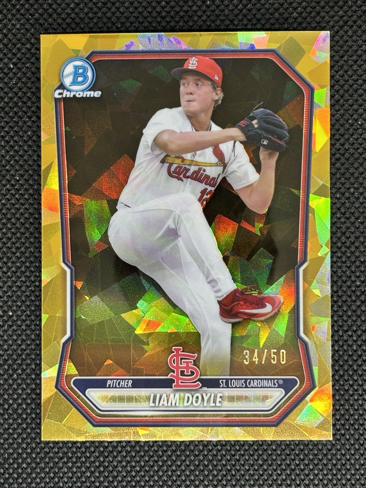 Liam Doyle /50 Gold Refractor 2026 Bowman Chrome Sapphire #BCP-10 Cardinals