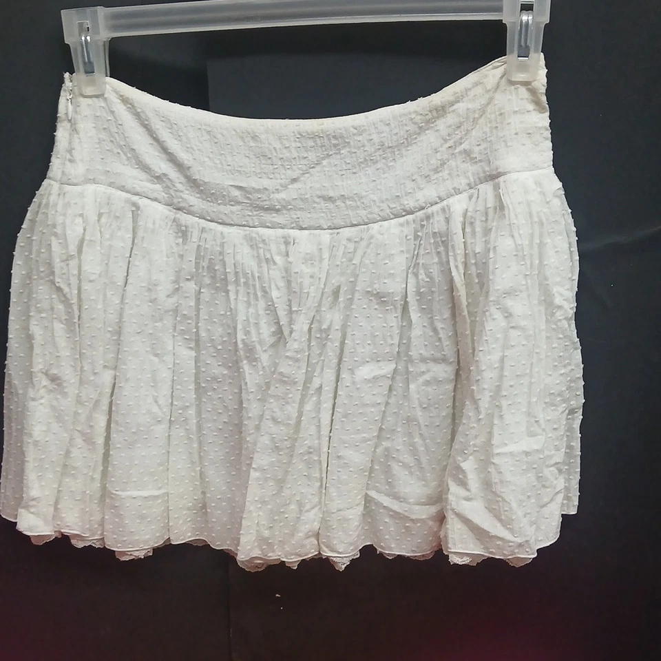 Minifalda Bebe blanca de punto de algodón talla XS Foto 3 de 4