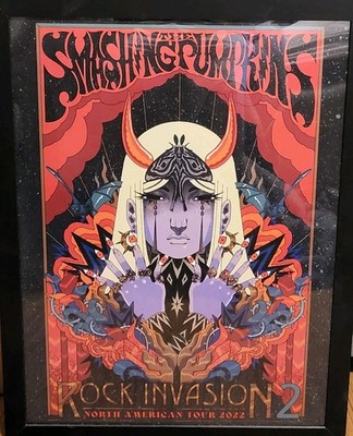 Smashing Pumpkins 2022 Rock Invasion VIP Tour Poster 24×18 Tucson AZ