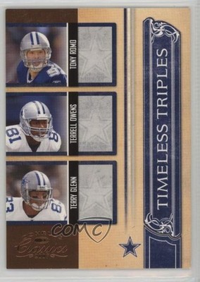 2007 Donruss Classics Timeless Triples Tony Romo Terrell Owens Terry Glenn 1nr0