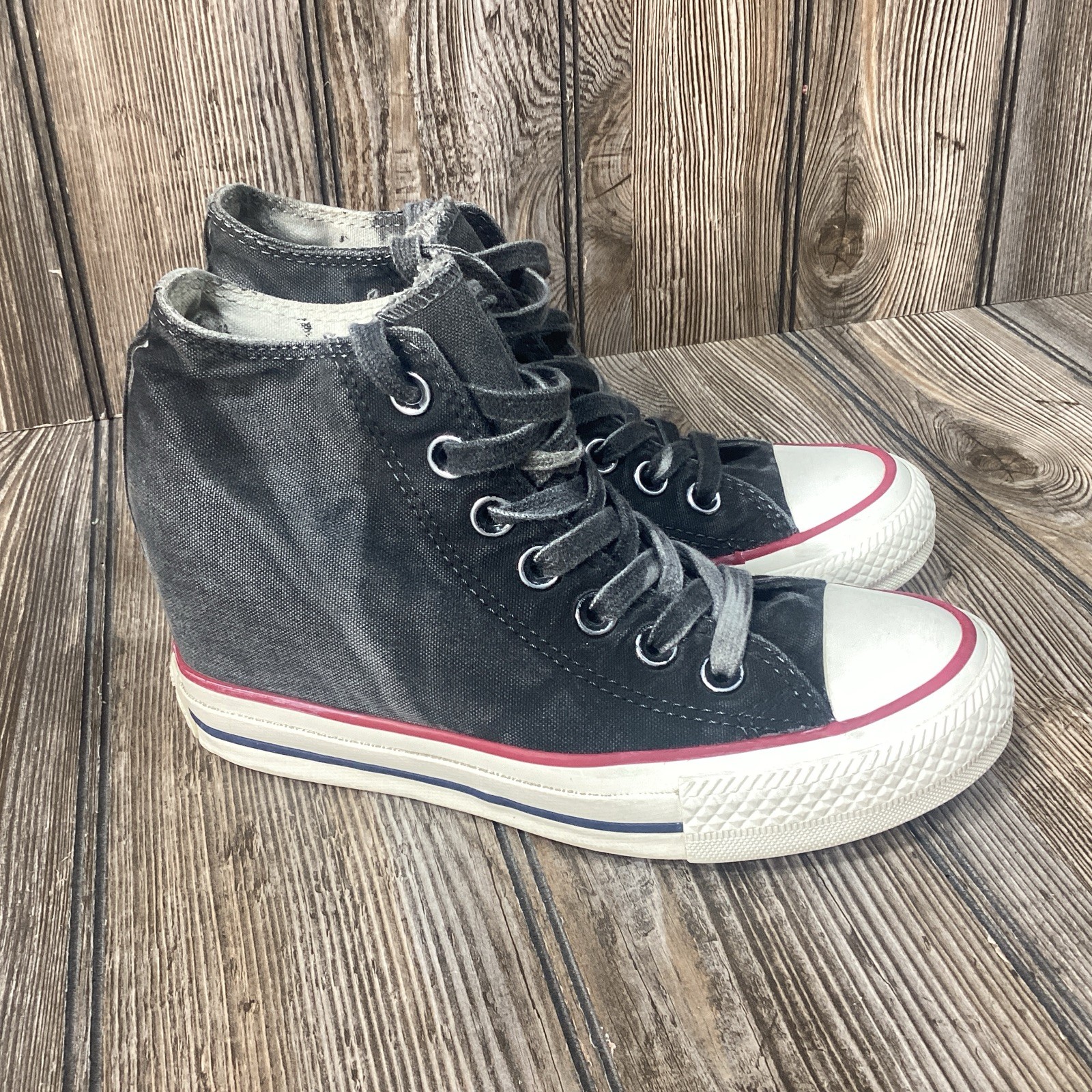 547193c Grey Lace Up Womens Size 5 Us