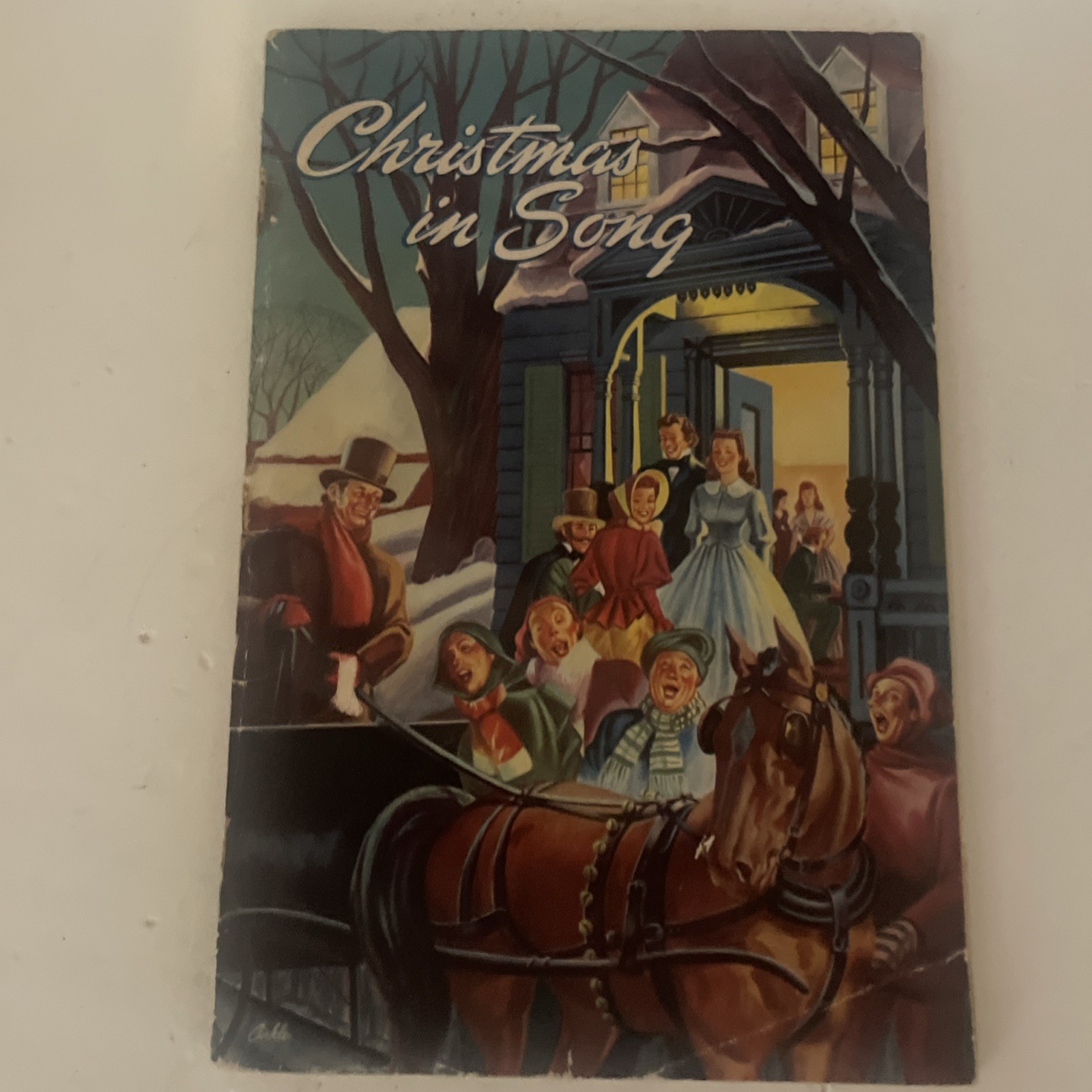Vintage Christmas In Song softcover Christmas Carol book Theo. Preuss 1947