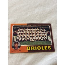 Topps 1975 Baltimore Orioles Team Checklist #117 Earl Weaver Fair Vintage MLB