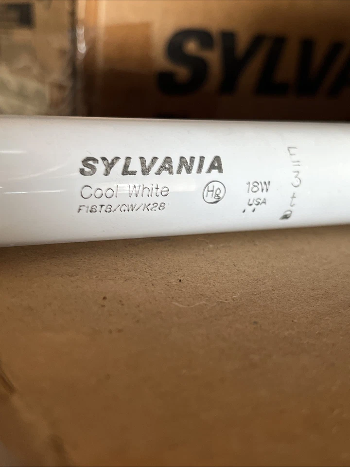 (24-Pack) Sylvania F18T8/CW/K28 Fluorescent 18W Lamp Light Bulb - Image 2 of 3