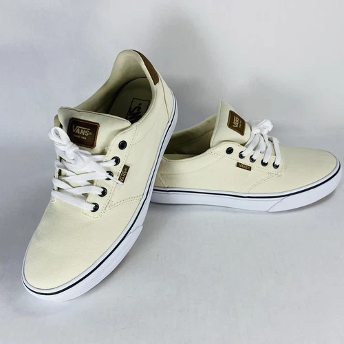 Nuovo! Sneakers uomo taglia 11 Vans Atwood Deluxe tessuto tortora tela