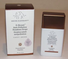 Drunk Elephant D-Bronzi Anti-Pollution Sunshine Drops 1 Oz 30 mL Full Size NIB