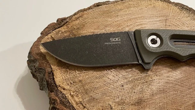 SOG PROVIER FX 3,75” Acero Inoxidable Hoja Fija Lisa G10 Mango VERDE Foto 3 de 4