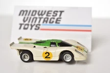 Aurora AFX Slot Car Gulf #2 Porsche 917 Green White - flat headlights (B)