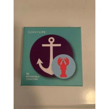 Nautical Coasters - Sunnylife Reversible Coasters 16pc