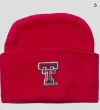 NEW Two Feet Ahead NCAA Texas Tech Red Raiders Infant Knit Cap, New Born, Red