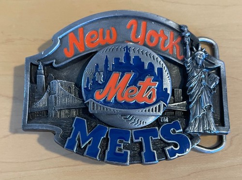 New York Mets Pewter Vintage Belt Buckle limited edition Made in USA - New