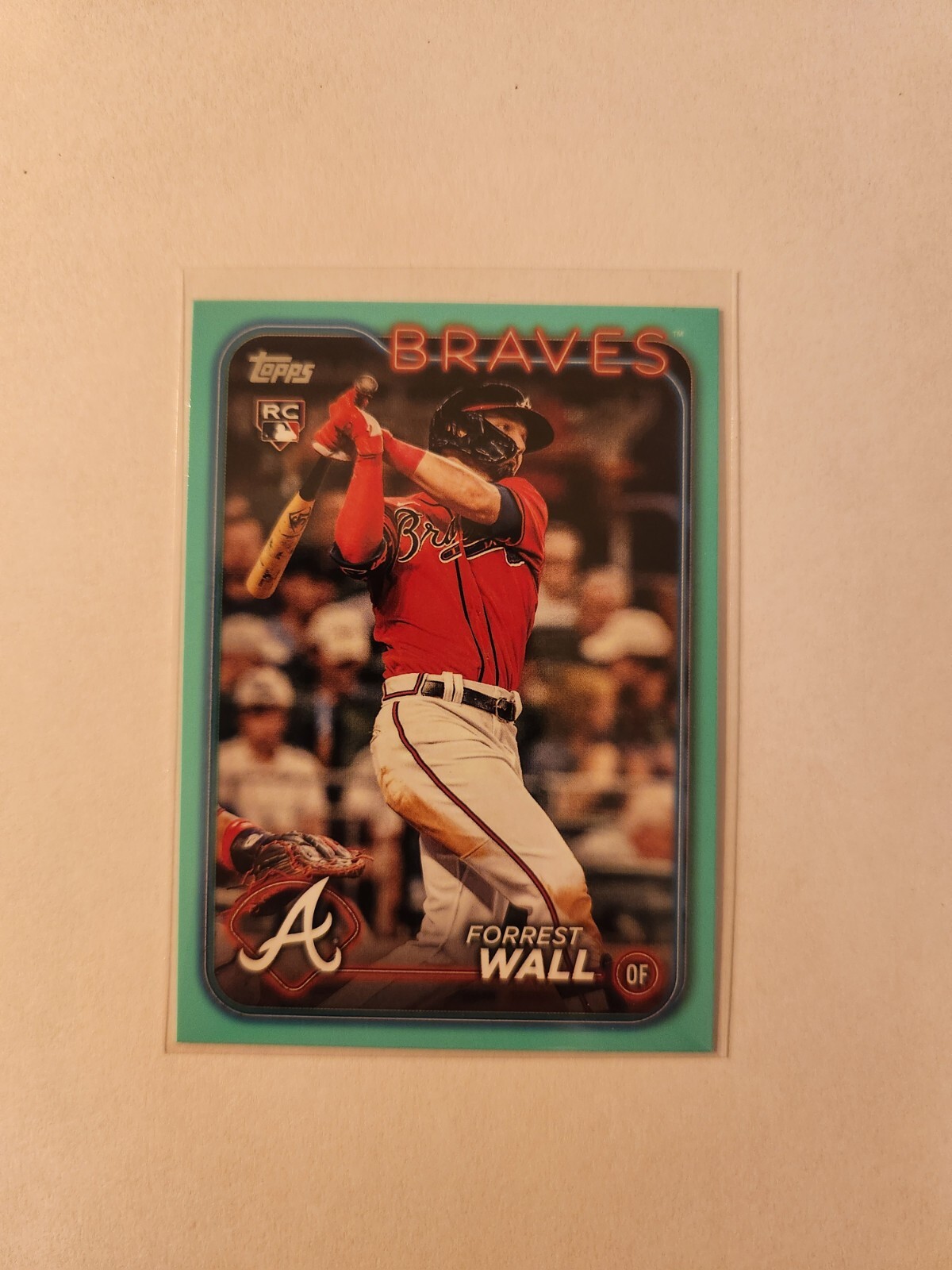 2024 Topps Series 2 Forrest Wall Rookie RC Aqua Parallel #391 Atlanta Braves