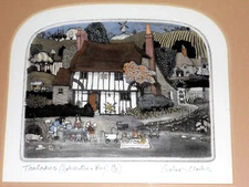 GRAHAM CLARKE Signed Etching Ltd 14/15 - Tea Ladies - Framed & Glazed - RARE