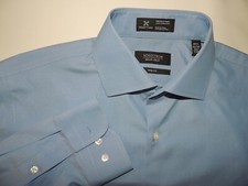Nordstrom men's 100 cotton Wrinkle Free trim fit Blue shirt size 15.5  34/35