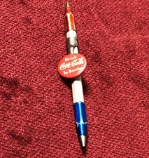 RARE! Vintage Coca Cola Duel Pen Pencil Drink...
