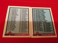 1991 Bowman Baseball Checklists #699 and 702