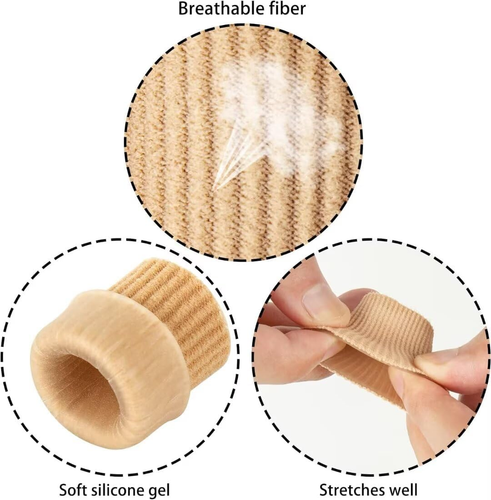 Toe Sleeve Protectors Toe Cushion Tube Soft Gel Corn Pads Protectors, 42PCS Toe - Picture 2 of 12