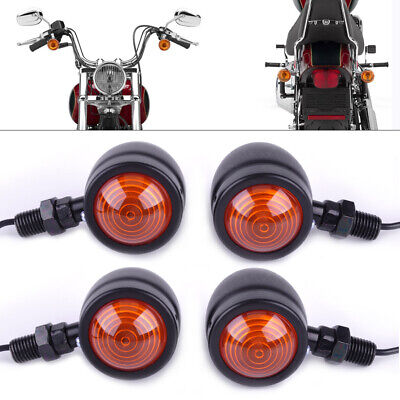 4X Moto clignotants Bullet Lampe Indicateur pour Harley Bobber Yamaha Kawasaki