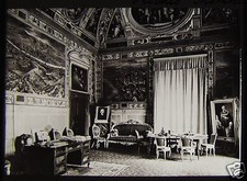 Glass Magic Lantern Slide FLORENCE CHAMBER OF CLEMENT VIII PALACE VECCHIO C1890 