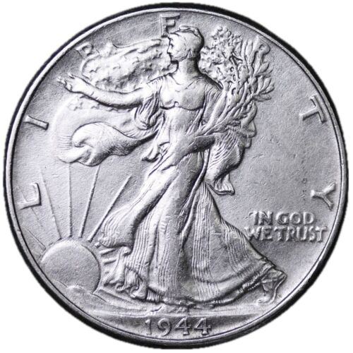 1944 Walking Liberty Silver Half Dollar AU ABOUT UNCIRCULATED NICE COIN! - Picture 1 of 2