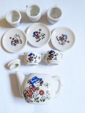 Dollhouse Porcelain Tea Set Girl in Garden 10 Pcs Japan