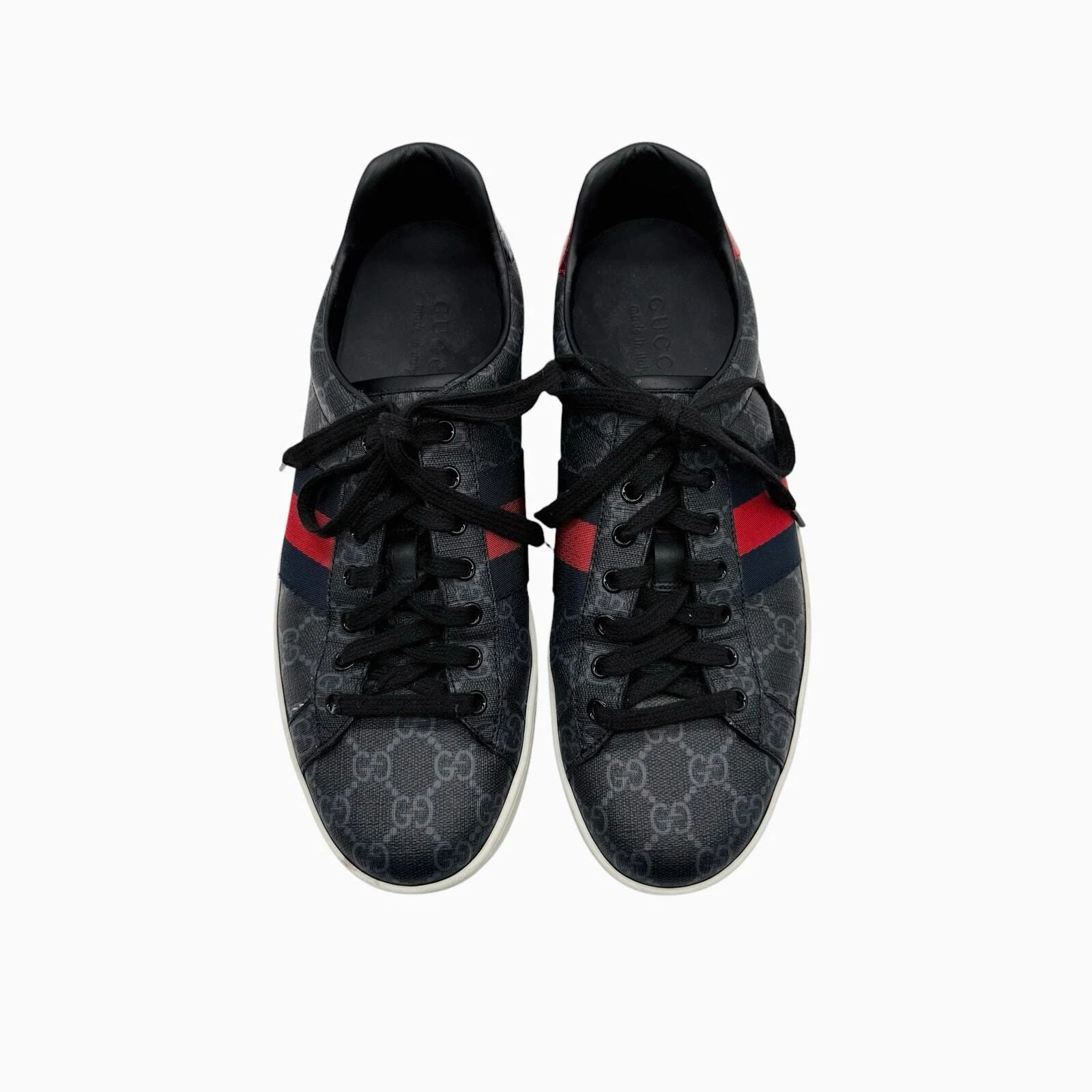 Baskets Gucci Ace GG Supreme monogramme noir taille 9G / 9,5US