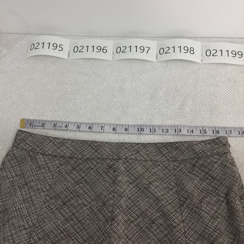 W Lane womens skirt size 12 brown check flare zip 021195 - Picture 9 of 12