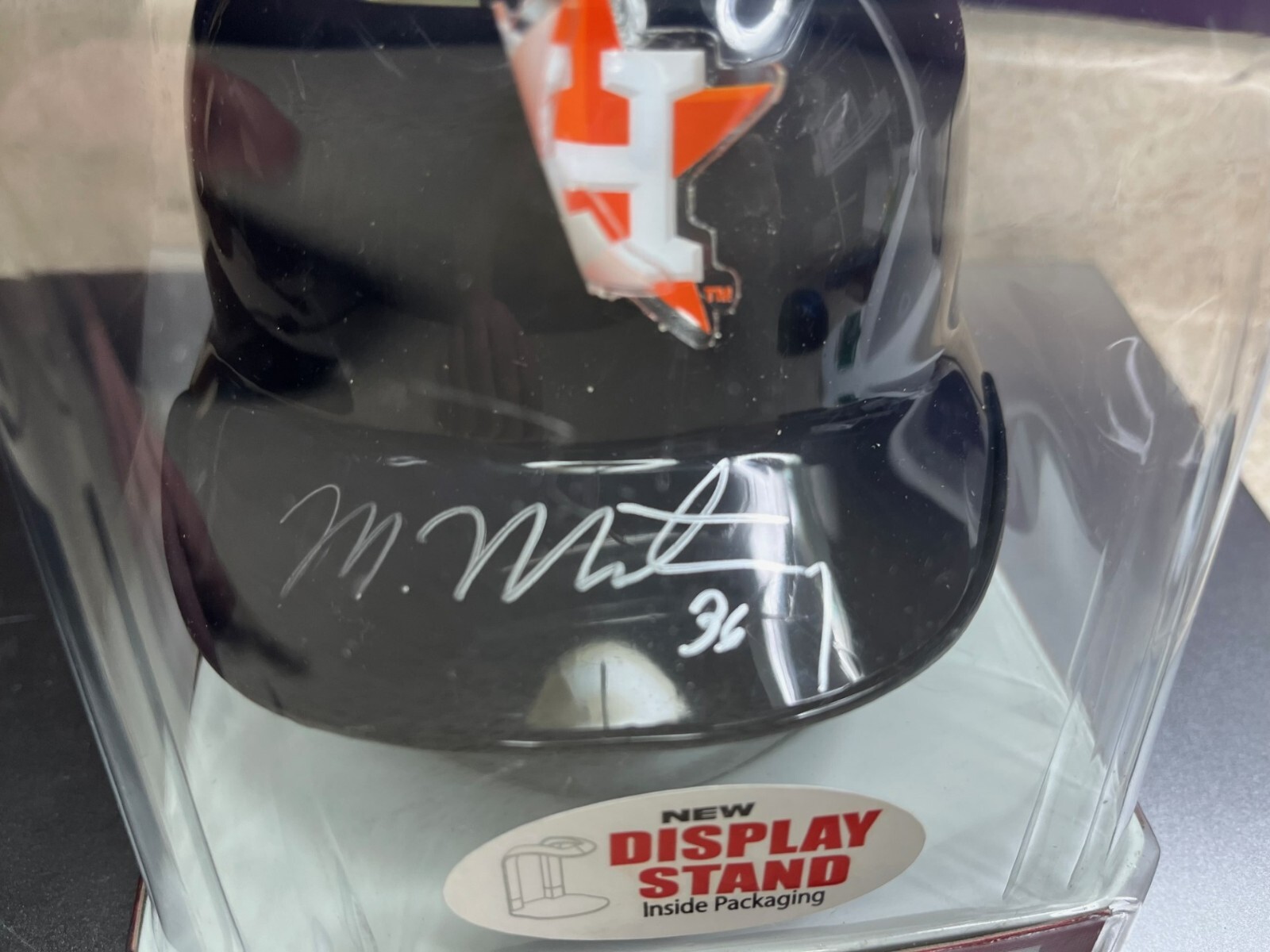 M. Martinez Houston Astros SIGNED Autographed Mini Helmet Memorabilia Baseball
