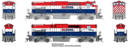 RAPIDO HO MLW M420 MOTHER + SLUG SET BC RAILWAY DC/SILENT #644 +684 PN 33033 | Zustand: New
