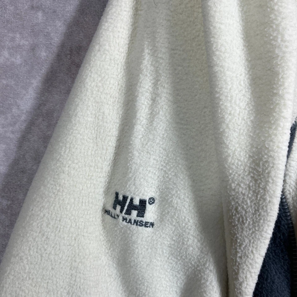 Helly Hansen Fleece Jacket Womens Medium Cream Gray Colorblock Zip Up Outdoors Foto 4 de 4